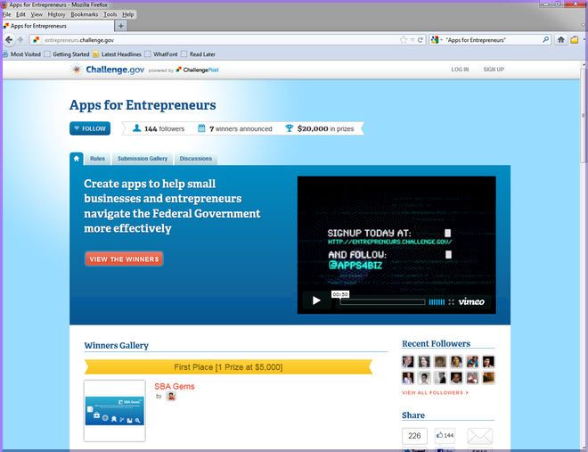SBA Challenges Developers to Create Apps for Entrepreneurs