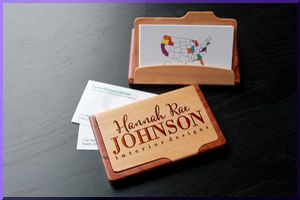 Personalized business card holder